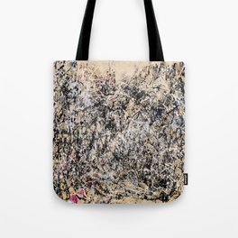 Jackson Pollock (American, 1912-1956) - Title: Number 1A - Date: 1948 - Style: Action painting - Period: Drip period - Genre: Abstract Expressionism - Medium: Oil and Enamel Paint on canvas - Digitally Enhanced Version (2000 dpi) - Tote Bag