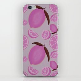 Lemon Love || Pop Colour Citrus Slices, Seamless Pattern iPhone Skin