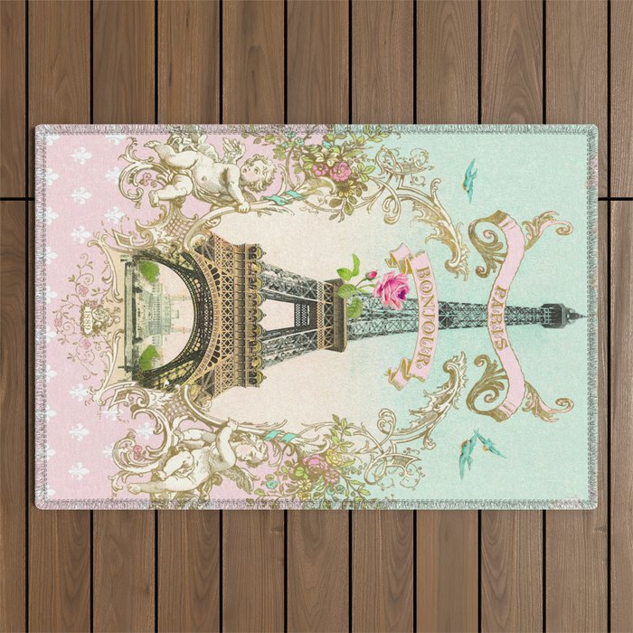 Bonjour Paris Outdoor Rug