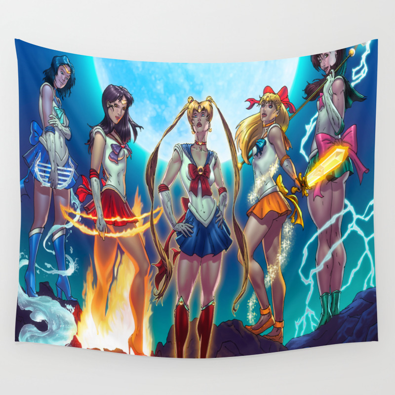 Sailor Moon And The Sailor Scouts Wall Tapestry By Brianhollinsart Society6 Find new and preloved sailor moon items at up to 70% off retail prices. sailor moon and the sailor scouts wall tapestry by brianhollinsart