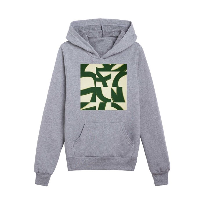 Abstract green pattern Kids Pullover Hoodie