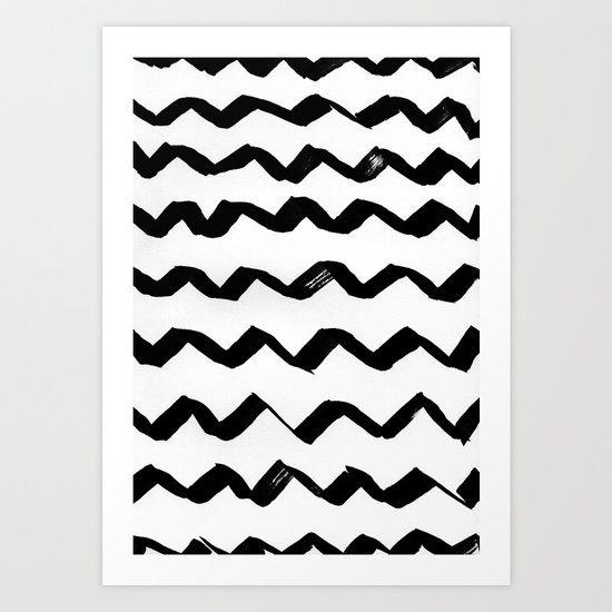 Ink Chevron Art Print