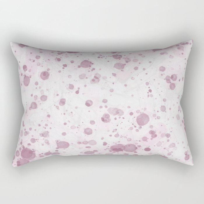 Pink Ink Drops Rectangular Pillow
