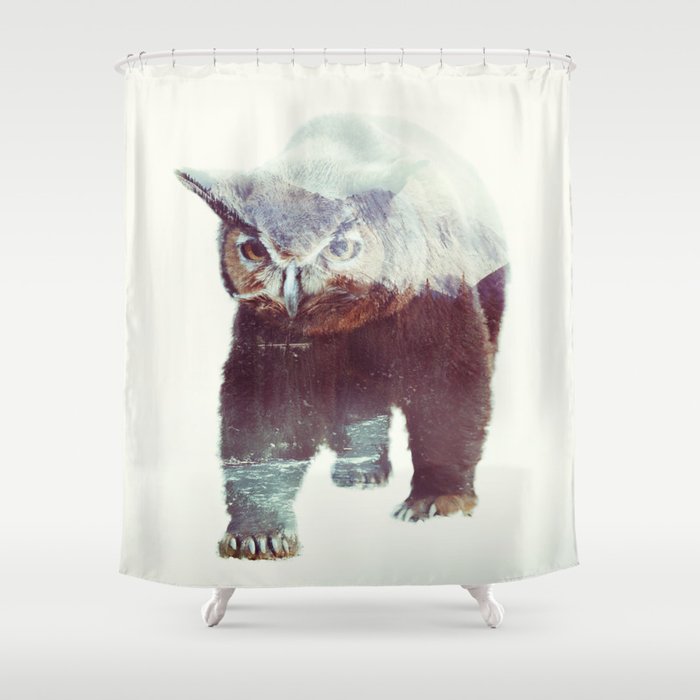 Owlbear Shower Curtain