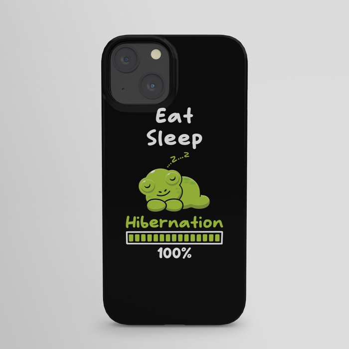Eat Sleep Hibernation 100 Frog iPhone Case