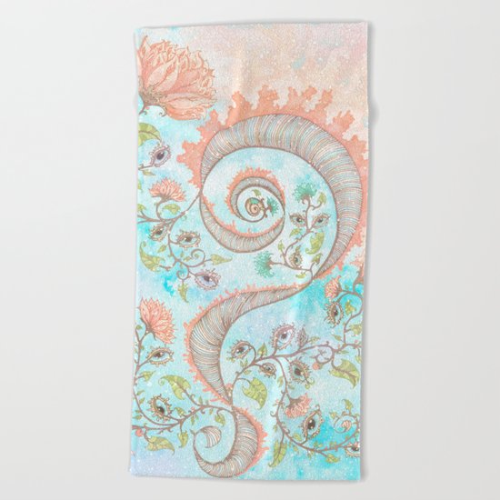 Open Mind Meditation Beach Towel