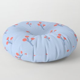 Floral pattern blue Floor Pillow