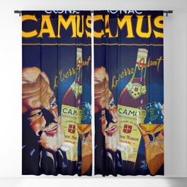 Vintage French Cognac Camus La Grand Marque Alcoholic Beverage Advertising Poster Blackout Curtain