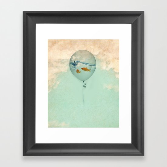 BALLOON FISH Framed Art Print