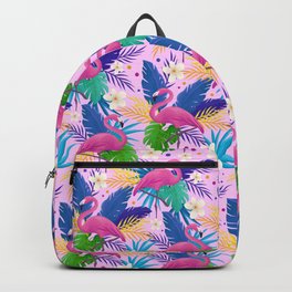 Pink Flamingo Tropical Funny Gift for Birds Lovers Backpack