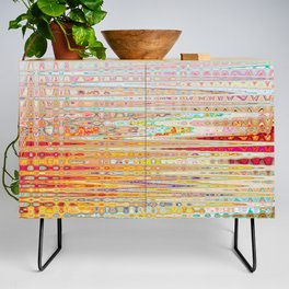 Distorted Abstract Pattern Credenza