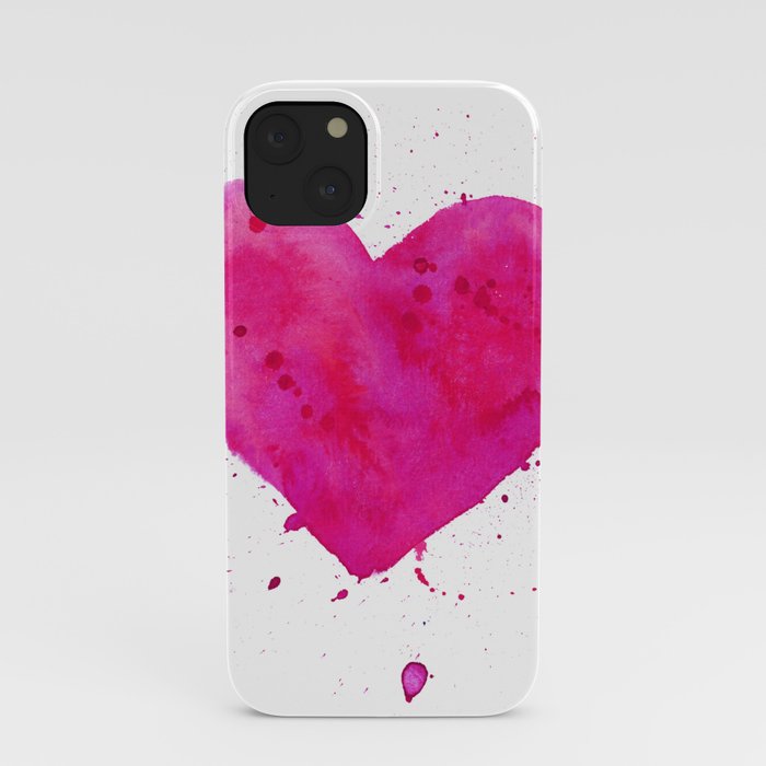 Watercolor heart iPhone Case