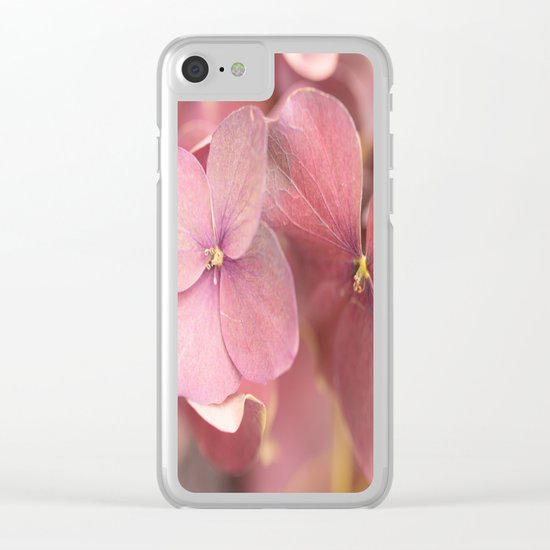 Hortensia Flower Clear iPhone Case