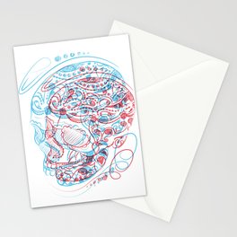 Red 'n Blue Skulls Stationery Cards