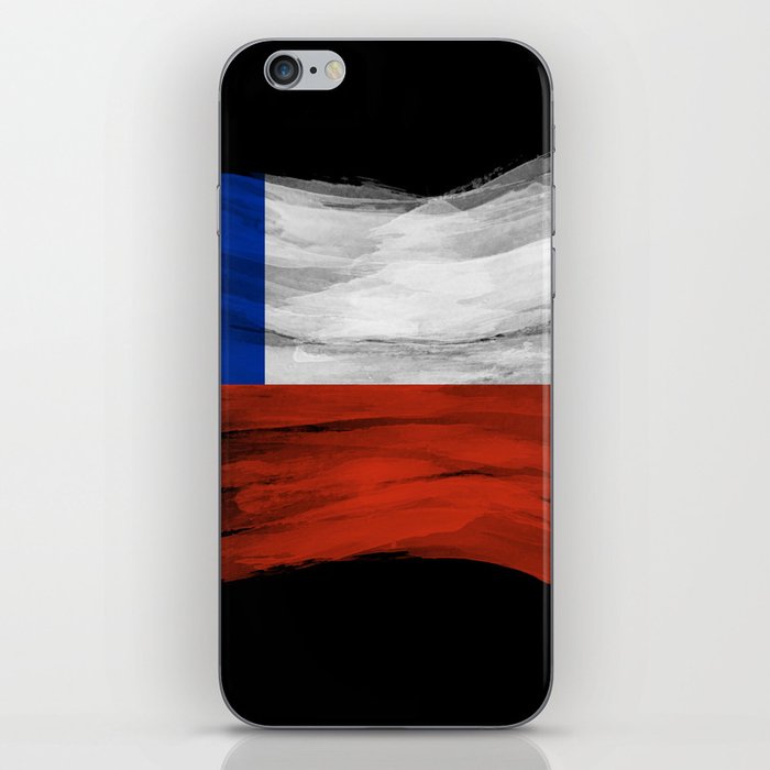 Chile flag brush stroke, national flag iPhone Skin