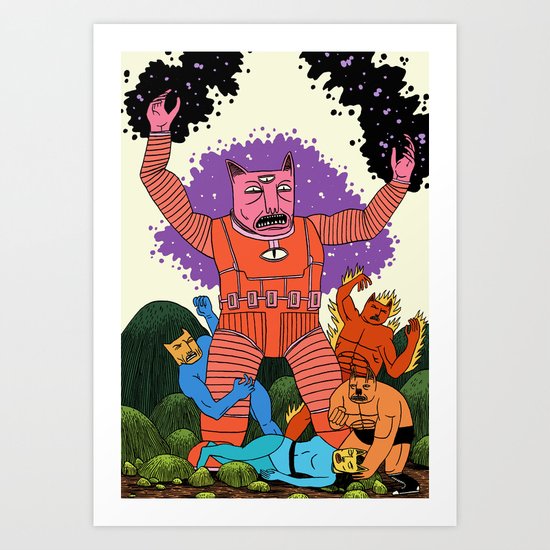 Catastic Four Art Print