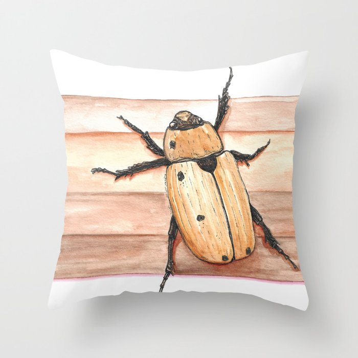 grapevine beetle Throw Pillow