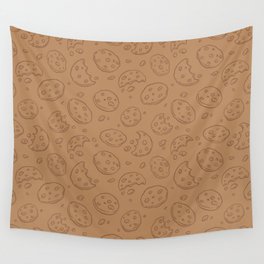 Cookies doodle pattern. Digital Illustration background Wall Tapestry