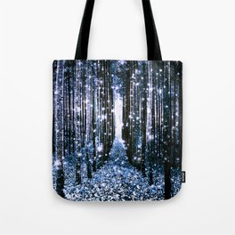 Magical Forest Dark Blue Elegance Tote Bag