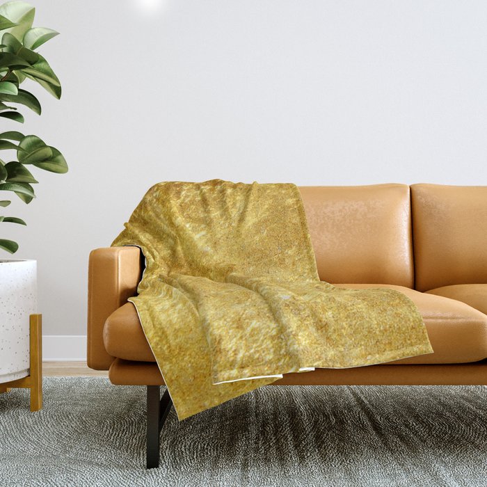 Golden Texture #lifestyle #society6 Throw Blanket