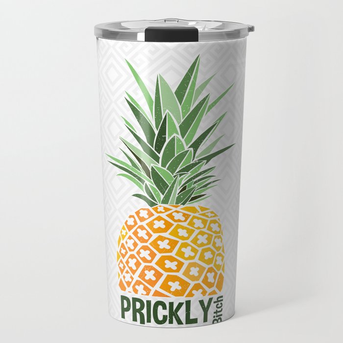 Pineapple lovers 'Prickly Bitch' series Travel Mug