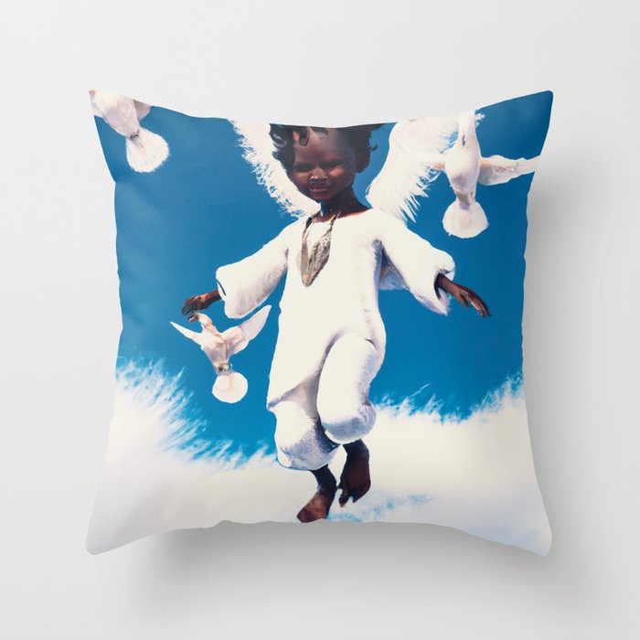 black Angel Throw Pillow