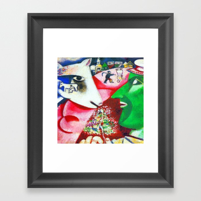 Marc Chagall Me and the Village Framed Art Print