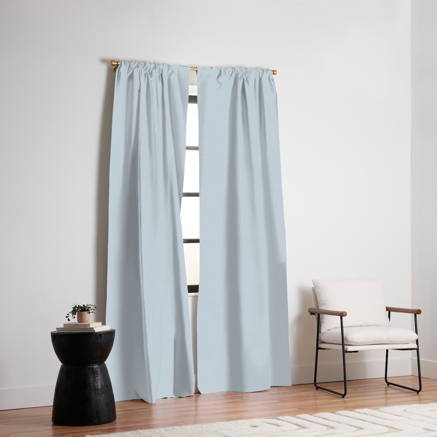 Soaring Design Light Blue Gray Blackout Curtain By Nancyjcreates