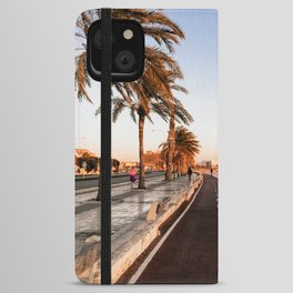 Spain Photography - Beautiful Sidewalk By The Sea iPhone Wallet Case