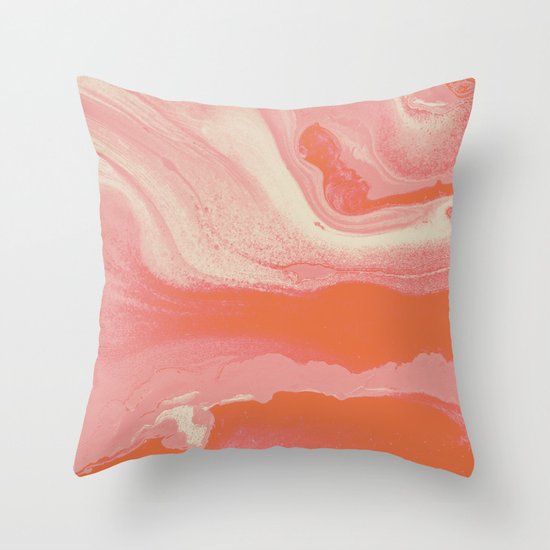 Marble Y II Throw Pillow