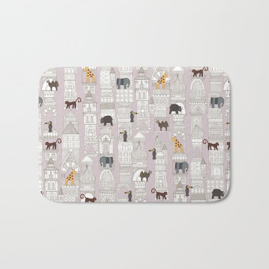 urban jungle blush pink Bath Mat