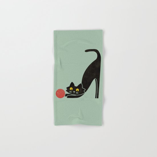 Fitz - the curious cat Hand & Bath Towel