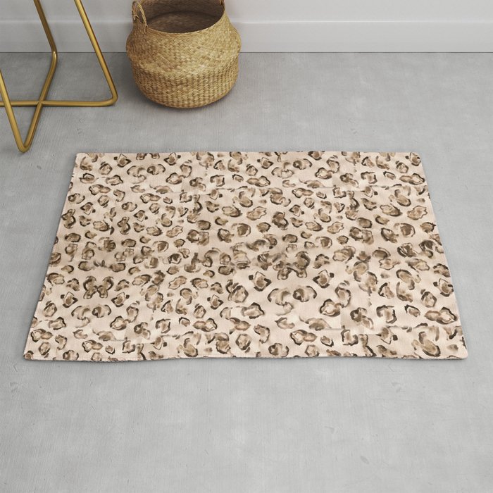 Natural Light Color Cheetah Print Rug by Kaitlin Hennessy Society6