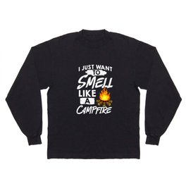 Campfire Starter Cooking Grill Stories Camping Long Sleeve T-shirt