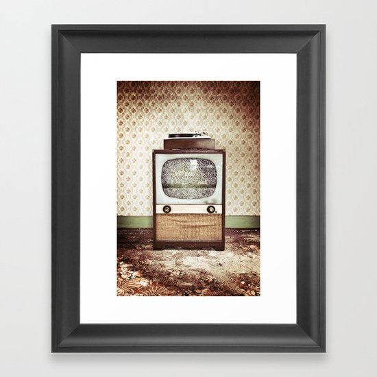 Vintage Entertainment Center Framed Art Print