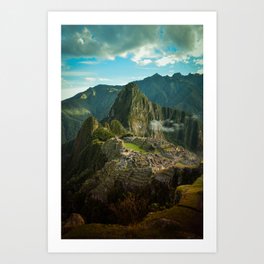 Machu Picchu (color) Art Print