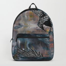 Bird Brain Backpack | Oil, Crow, Mind, Thoughts, Raven, Stolen, Bird, Ink Pen, Abstract, Drawing 