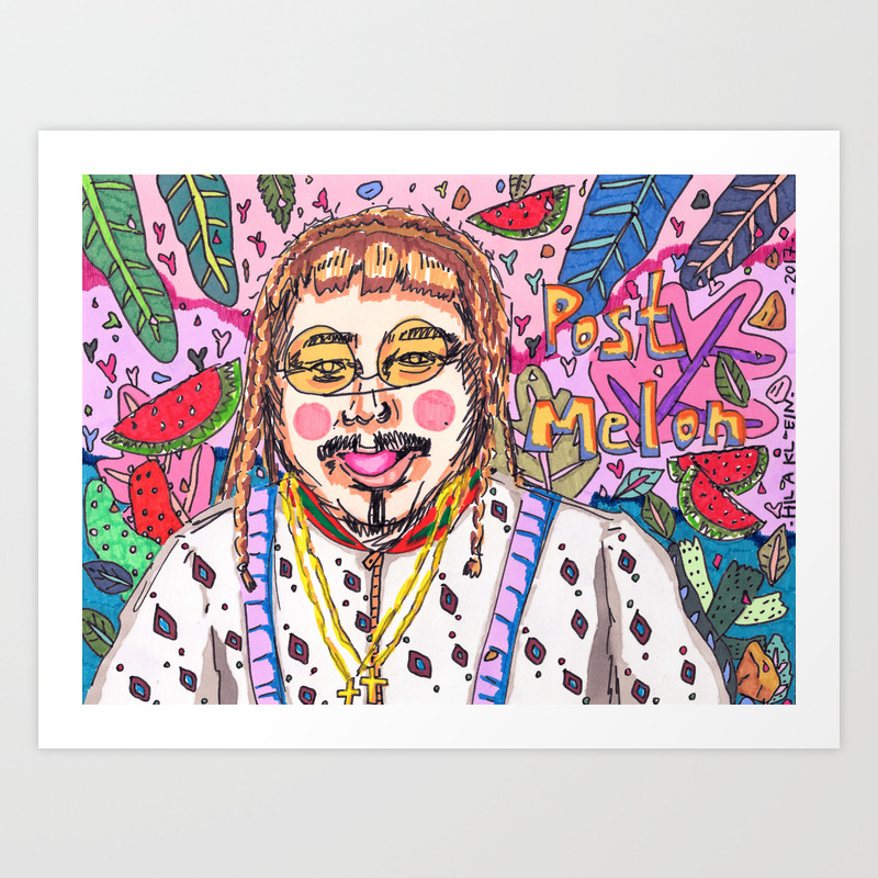 Post Melon Art Print By Hilaklein Society6