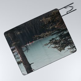 Canada Photography - Lake By The Spruce Forest Picnic Blanket