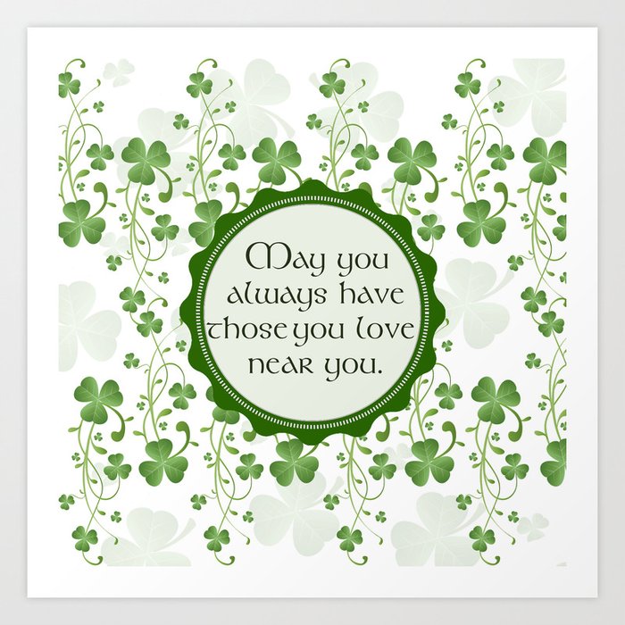 pic Iphone Irish Blessing Wallpaper irish blessing shamrock background art print by goldenredeagle