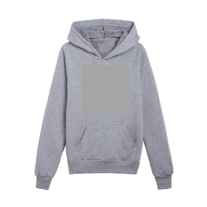 Light Gray Solid Color Pairs Pantone Mirage Gray 15-4703 TCX Shades of Gray Hues Kids Pullover Hoodie