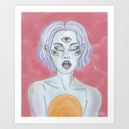 Space Face Art Print