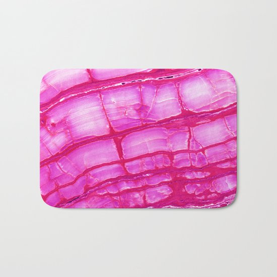 Pink onyx marble Bath Mat