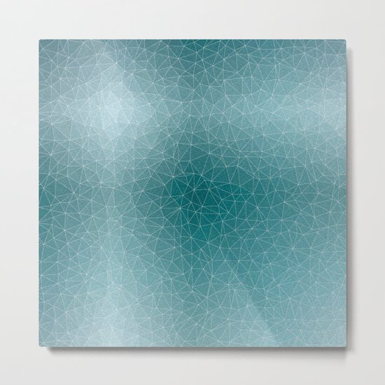 Triangular Cool Blues Metal Print