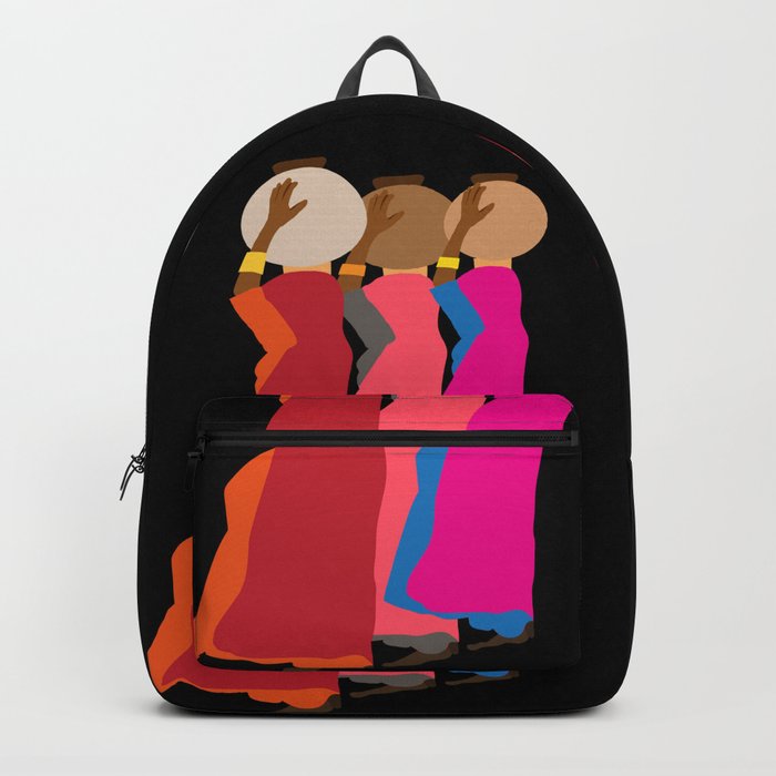 Three women carrying water 1 Backpack