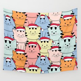 Christmas Cats Wall Tapestry