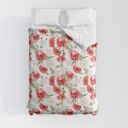 Daisy and Poppy Seamless Pattern Comforter