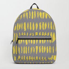Bold Grunge Vertical Stripe Pattern 2 V2 Pantone 2021 Color Of The Year Illuminating Ultimate Gray Backpack | Shapes, Brushstrokes, Minimal, Vertical, Grey, Gray, 2021, Coloroftheyear, Pantone, Geometric 