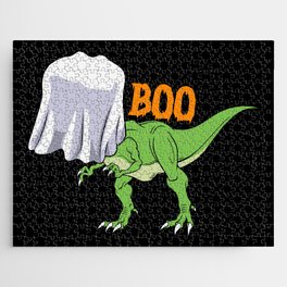 Halloween Ghost T-Rex Funny Boo Dinosaur Jigsaw Puzzle