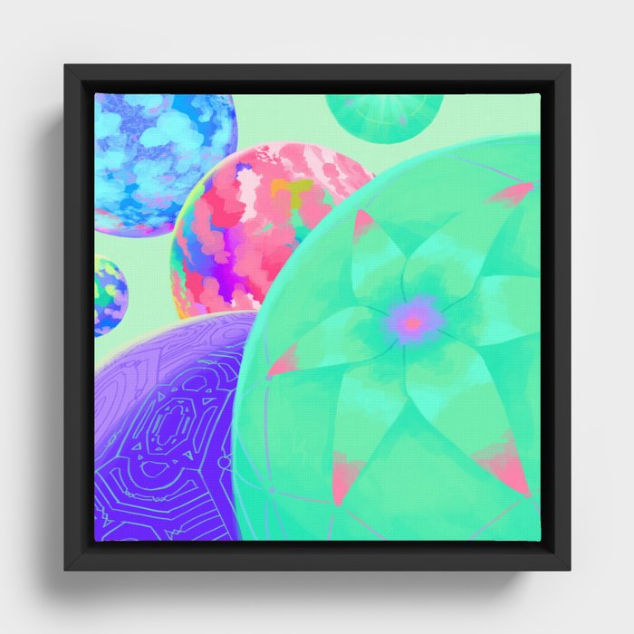 The Planets of the Layerverse Framed Canvas